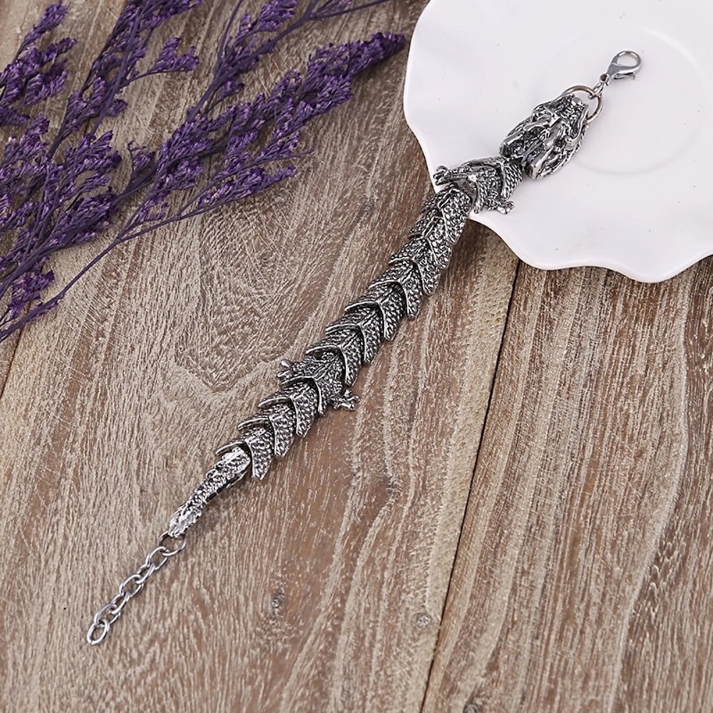 Dragon Charm Stainless Steel Bracelet - Picture 4 of 6